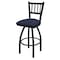 Holland Bar Stool Co 30" Swivel Bar Stool, Black Wrinkle, Graph Anchor Seat 81030BW014 - alternate 1